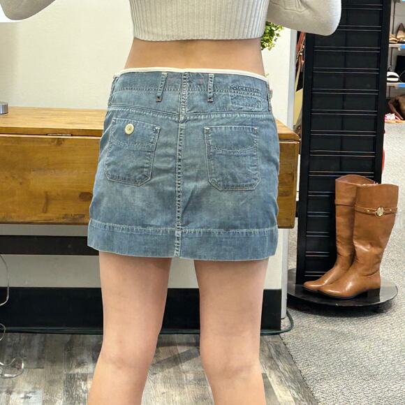 Vintage Y2K Gap Denim Skirt Size 4 - Picture 2 of 7